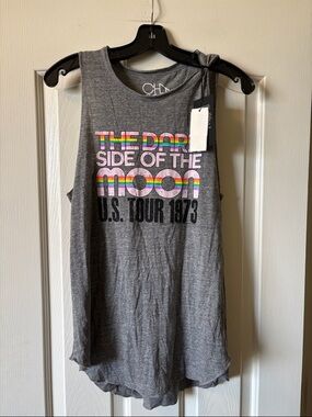 Chasor NWT Sleeveless Gray Dark Side of the Moon Tee size L